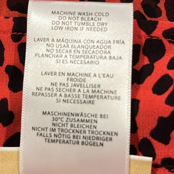 🆕 Michael Kors Women’s Animal Print Sheer Swimsuit Cover Up Sea Coral Size M - Picture 6 of 10